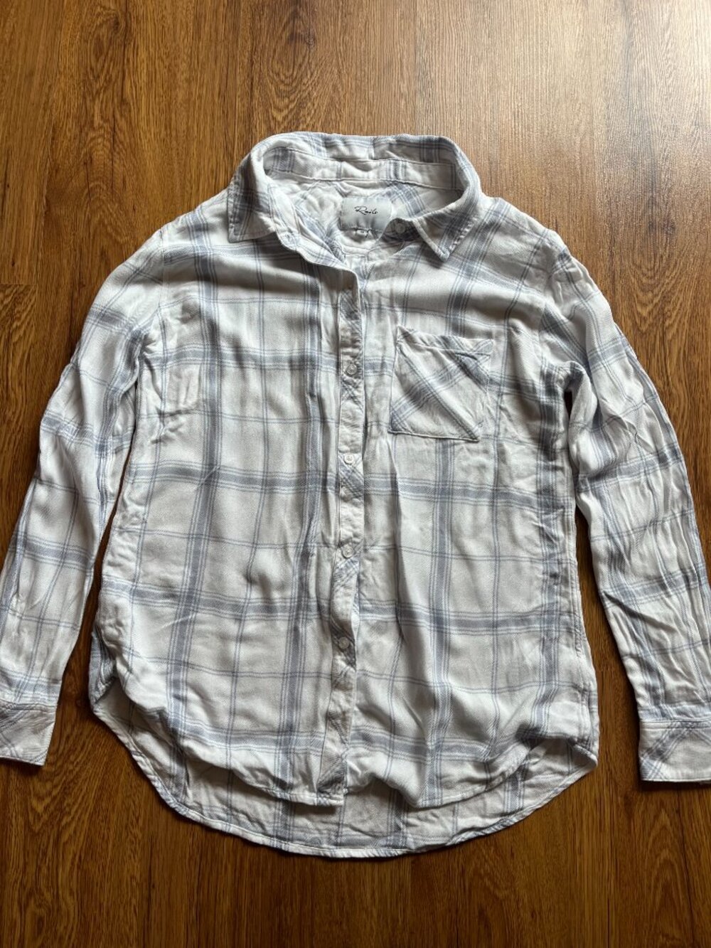 RAILS Hunter Plaid Button Up Shirt - M - White/Lilac, Blue